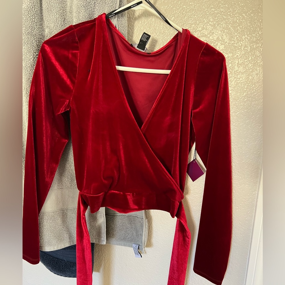 Velvet crop top
